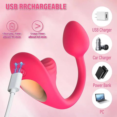 Dual-Motor Wearable Panty Vibrator with App & Remote Control