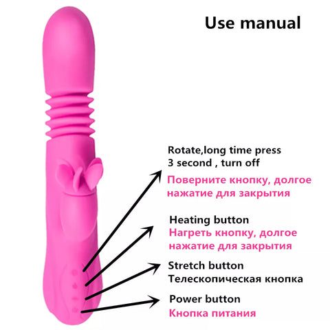 Vaginal Massager Telescopic Vibrator