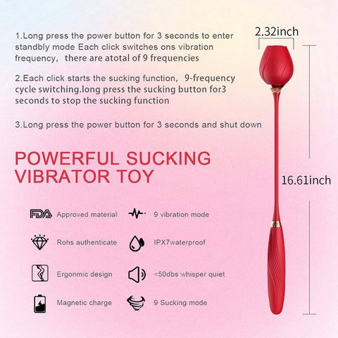 rose toy clit sucker vibrator red