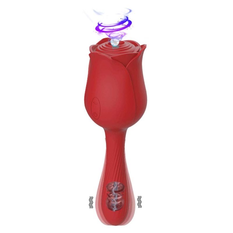 2in1 rose toy sucking clitoral g spot vibrator 655178