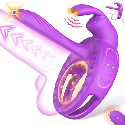 BlissWave Couple's Vibrator Sleeve with Rabbit Clitoris Stimulator