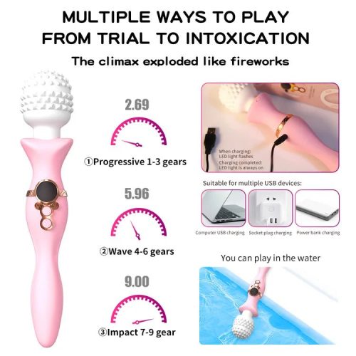 female vibrating massage wand masturbation vibrator 489648